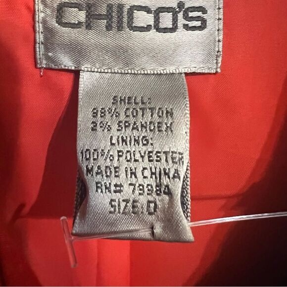 Chico’s Tropical & Colorful Blazer jacket Sz 0 (Small) - Picture 13 of 13